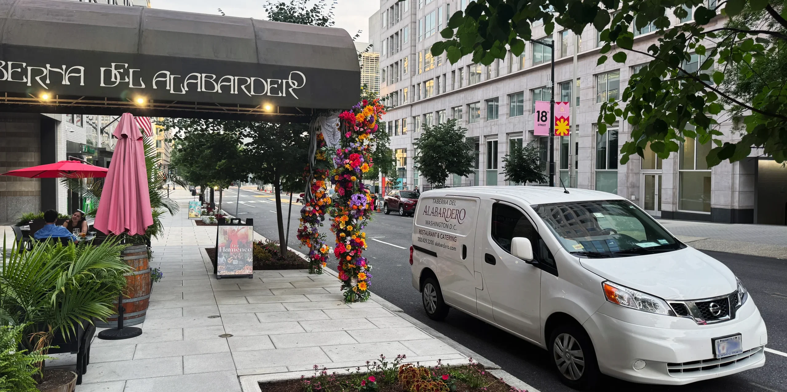 Order To Go: Taberna del Alabardero van outside the restaurant for pickup and delivery