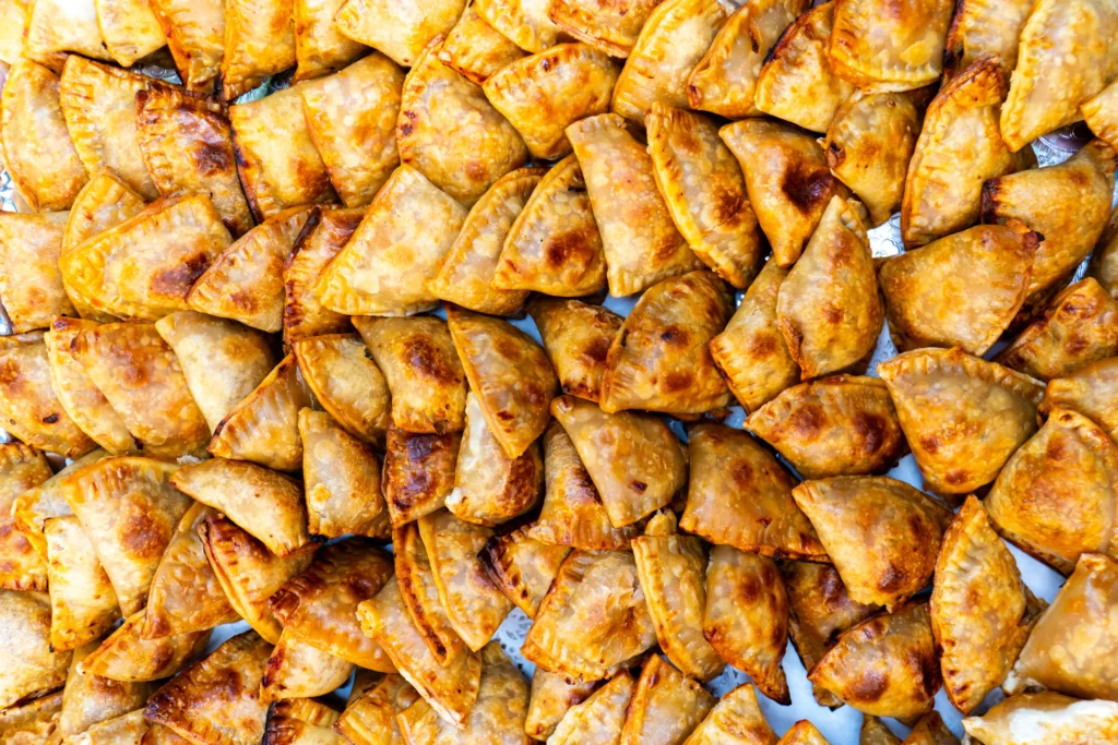 Catering: tray of baked empanadas