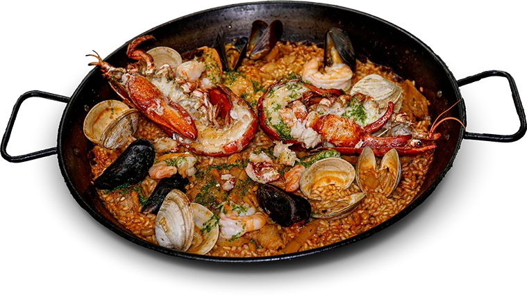 Order To Go: paella de langosta with lobster, mussels and clams, ready to take home