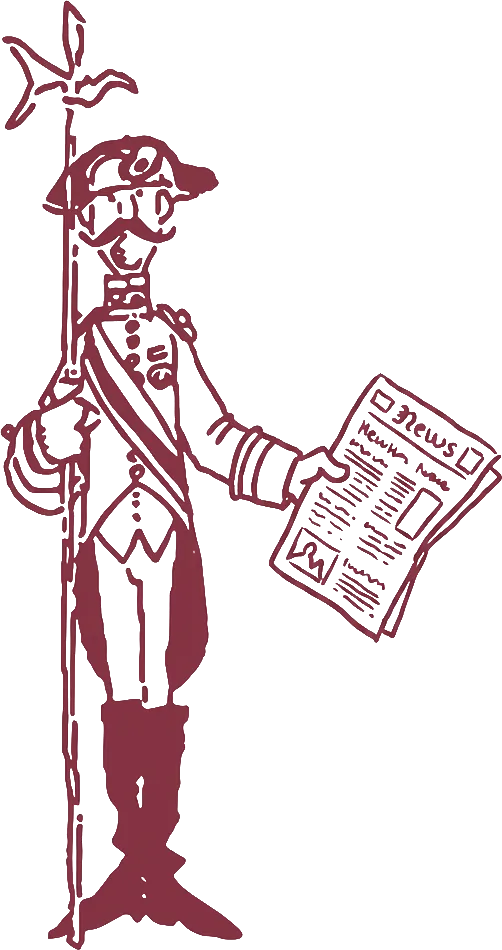 Illustration of the Alabardero reading a newspaper